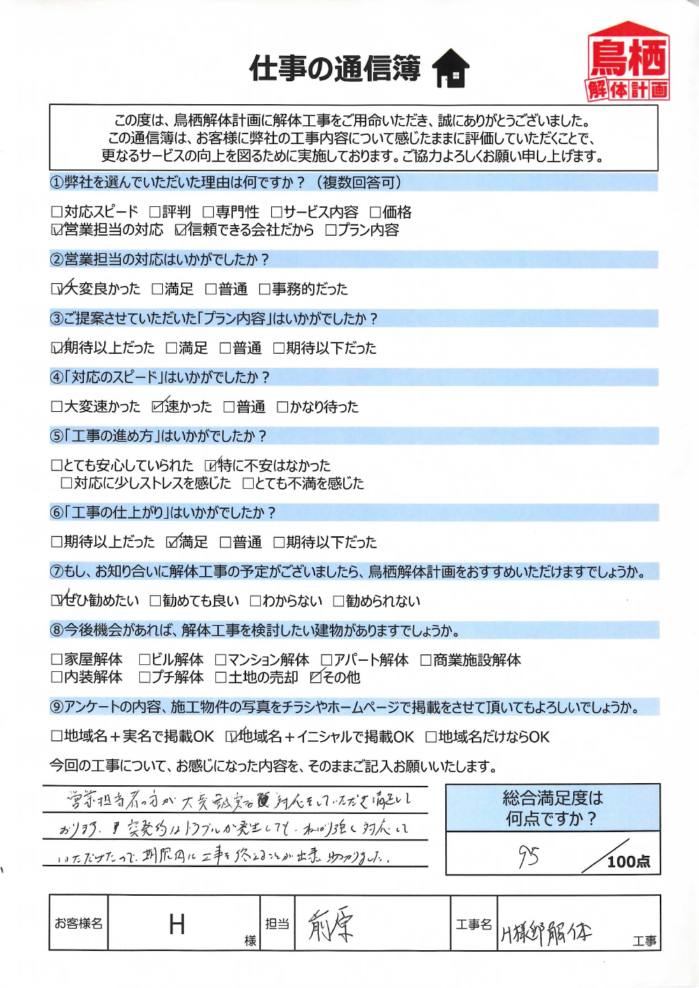 鳥栖市 H様