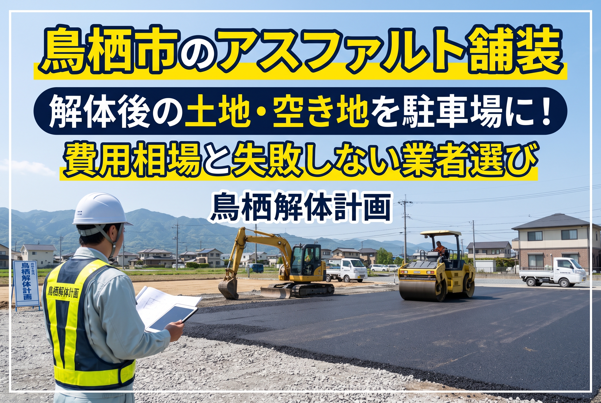 鳥栖市のアスファルト舗装費用【2026】空き地・駐車場で失敗防ぐ3選